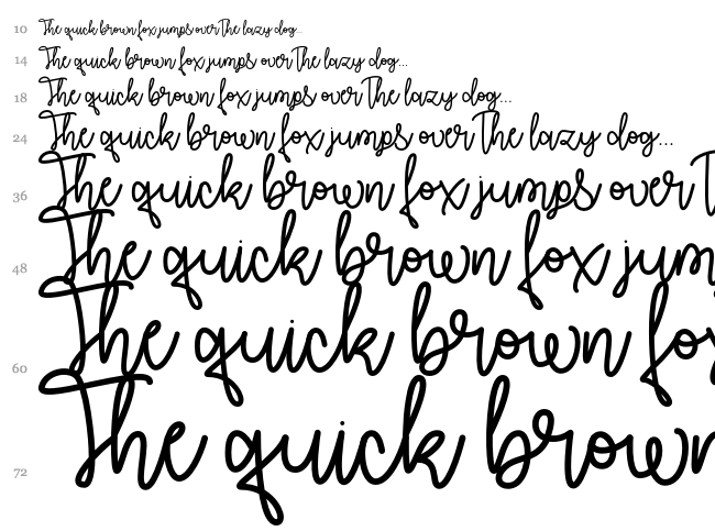 Autumn Moon font waterfall